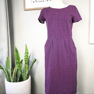 Boden Phoebe jersey knit glasses dress 4R